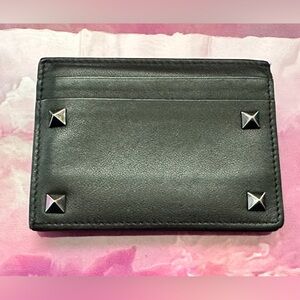 Valentino Garavani Black Studded Card Holder (EUC)